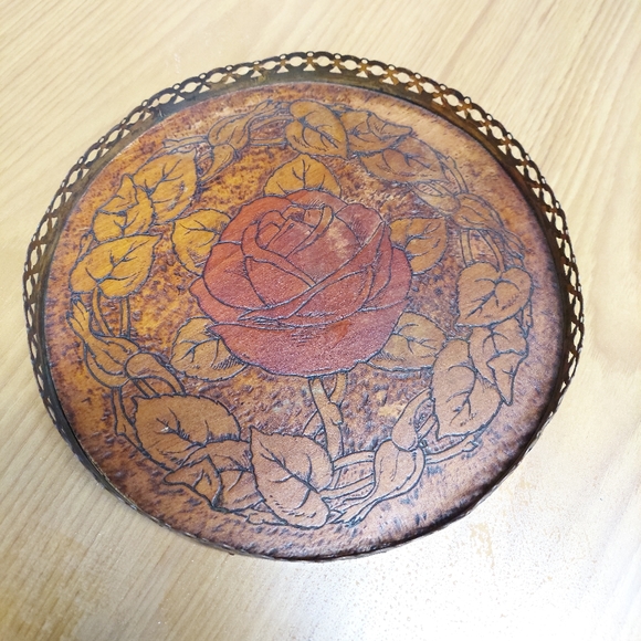 Flemish Art Co Art Antique 911 Flemish Art Co 54 Floral Wood Panel